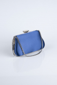 Abendtasche Satin Marineblau SH834