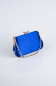 Abendtasche Satin Sächsischblau SH834