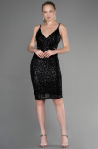 Abendkleid Kurz Schwarz ABK1541
