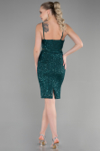 Abendkleid Kurz Smaragdgrün ABK1541