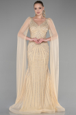 Designer Verlobungskleid Lang Gold ABU3357