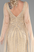 Designer Verlobungskleid Lang Gold ABU3357