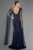 Designer Verlobungskleid Lang Marineblau ABU3357