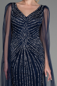 Designer Verlobungskleid Lang Marineblau ABU3357