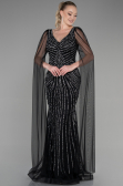 Designer Verlobungskleid Lang Schwarz ABU3357