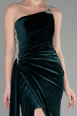 Abendkleid Lang Samt Smaragdgrün ABU3365
