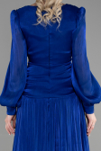 Abschlusskleid Lang Chiffon Sächsischblau ABU3397