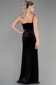 Abendkleid Lang Samt Schwarz ABU2626