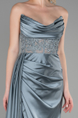 Türkis Abendkleid Satin Lang ABU3376