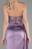 Lavendel Abendkleid Satin Lang ABU3376