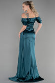 Abendkleid Lang Satin Smaragdgrün ABU3398