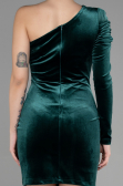Partykleid Kurz Samt Smaragdgrün ABK1886