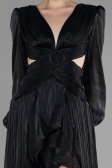 Abschlusskleid Lang Chiffon Schwarz ABU3397