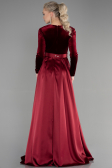 Weinrot Abendkleid Lang ABU1523