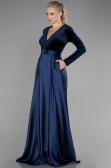 Marineblau Abendkleid Lang ABU1523