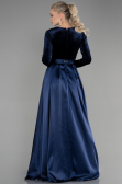 Marineblau Abendkleid Lang ABU1523