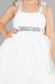 Abendkleid für Kinder Lang Weiß ABU3031