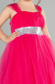 Fuchsie Abendkleid Für Kinder Lang ABU3031