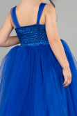 Sächsischblau Abendkleid Für Kinder Lang ABU3031