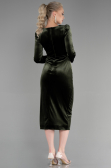 Partykleid Midi Samt Khaki ABK1896