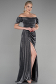 Abendkleid Lang Anthrazit ABU2657