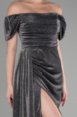 Abendkleid Lang Anthrazit ABU2657