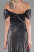 Abendkleid Lang Anthrazit ABU2657