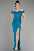 Abschlusskleid Lang Petrolgrün ABU3473