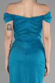 Abschlusskleid Lang Petrolgrün ABU3473