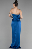 Abschlusskleid Lang Satin Azurblau ABU3474