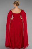 Kleider in Großen Größen Lang Chiffon Rot ABU3464