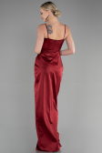 Abendkleid Lang Satin Weinrot ABU3390