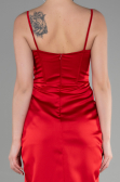 Abendkleid Lang Satin Rot ABU3390