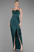 Abendkleid Lang Satin Smaragdgrün ABU3390