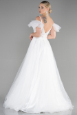 Abendkleid Lang Weiß ABU3500