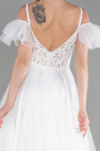 Abendkleid Lang Weiß ABU3500