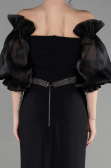 Standesamtkleid Lang Schwarz ABU3508