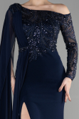 Abendkleid Lang Marineblau ABU3511