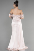 Abschlusskleid Lang Satin Beige ABU3514