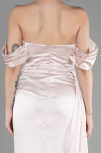Abschlusskleid Lang Satin Beige ABU3514