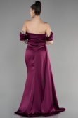 Abschlusskleid Lang Satin Kirschrot ABU3514