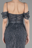 Abendkleid im Meerjungfrau-Stil Lang Anthrazit ABU3527