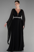 Abendkleid Lang Chiffon Schwarz ABU3541