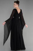 Abendkleid Lang Chiffon Schwarz ABU3541