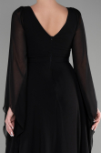 Abendkleid Lang Chiffon Schwarz ABU3541