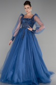 Designer Abendkleid Lang Indigo ABU2791