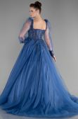 Designer Abendkleid Lang Indigo ABU2791