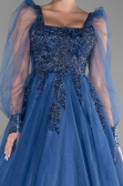 Designer Abendkleid Lang Indigo ABU2791