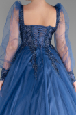 Designer Abendkleid Lang Indigo ABU2791