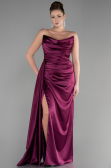 Abschlusskleid Lang Pflaume ABU3532